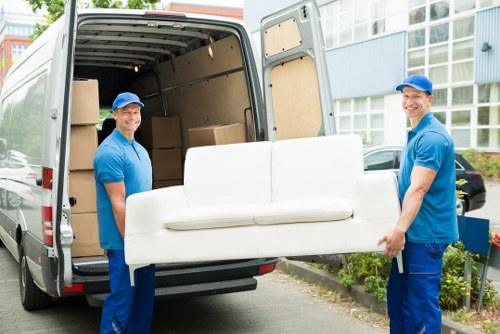 Removal team preparing a local house move in Stockwell