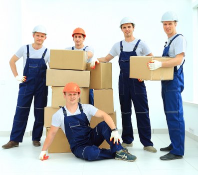 Loading furniture and boxes for a Stockwell home relocation