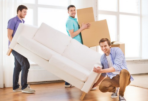 Household belongings protected and loaded for a Stockwell removal