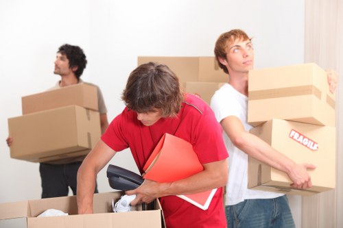 Careful loading of furniture and boxes for removals in Stockwell